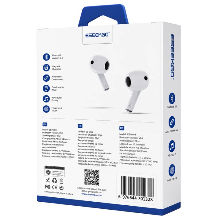 Eseekgo True Wireless Earbuds - Bluetooth 5.4 Tws Earphones