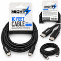 10FT Braided USB-C to USB-C Fast Charging Cable - Black